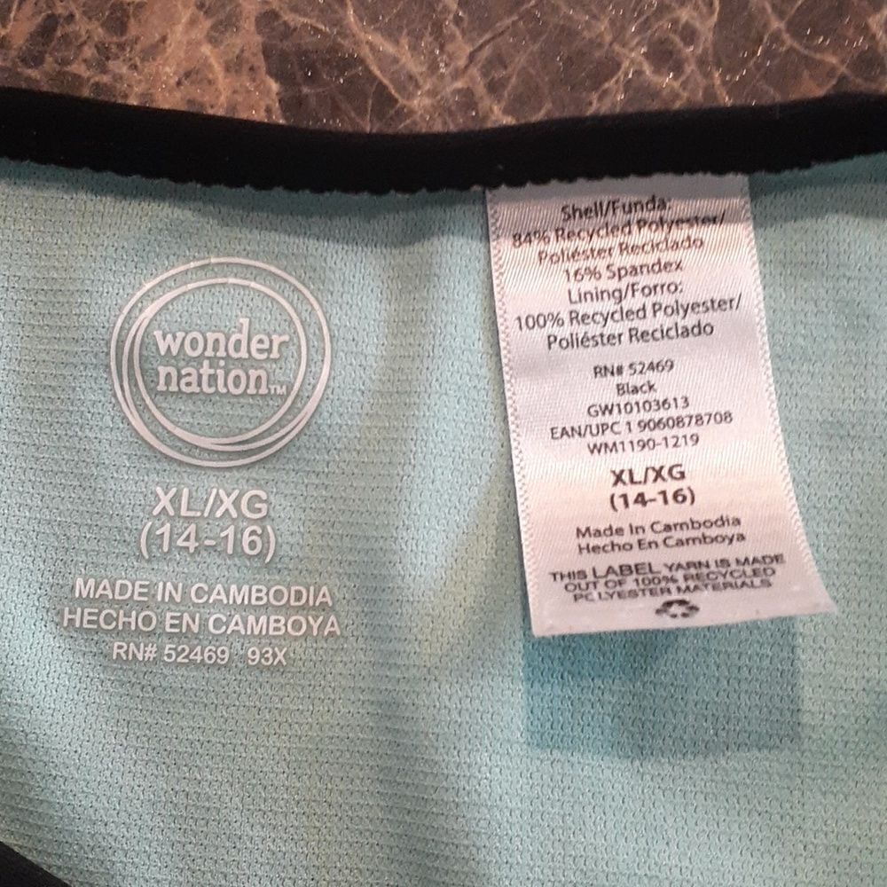 ‎2-pc swimwear Wonder Nation size YXL 14/16 - Picture 7 of 7